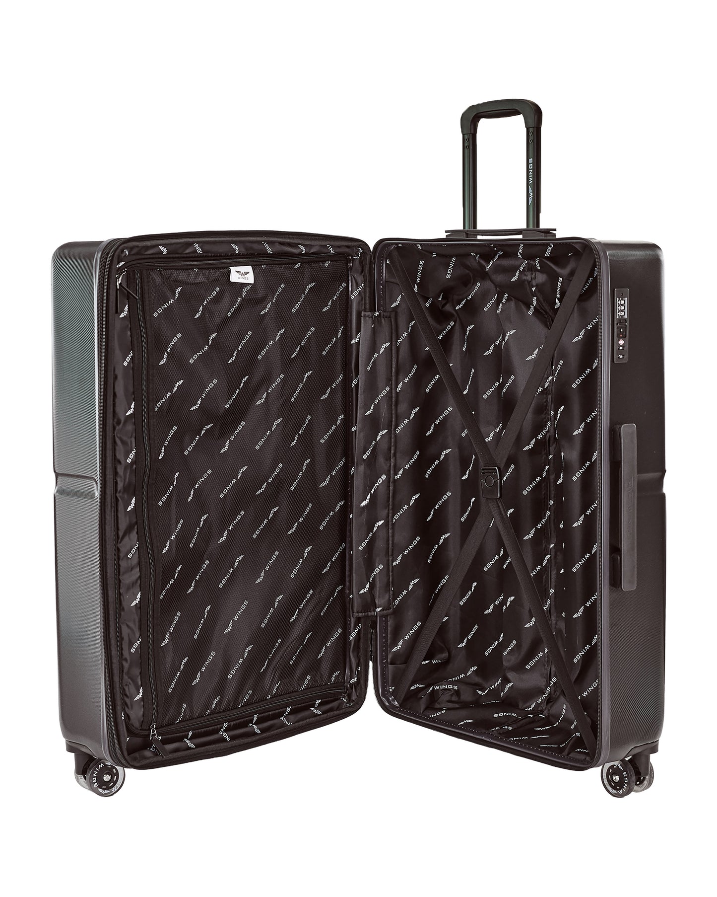 Nagy WINGS MAGPIE bőrönd 28" fekete