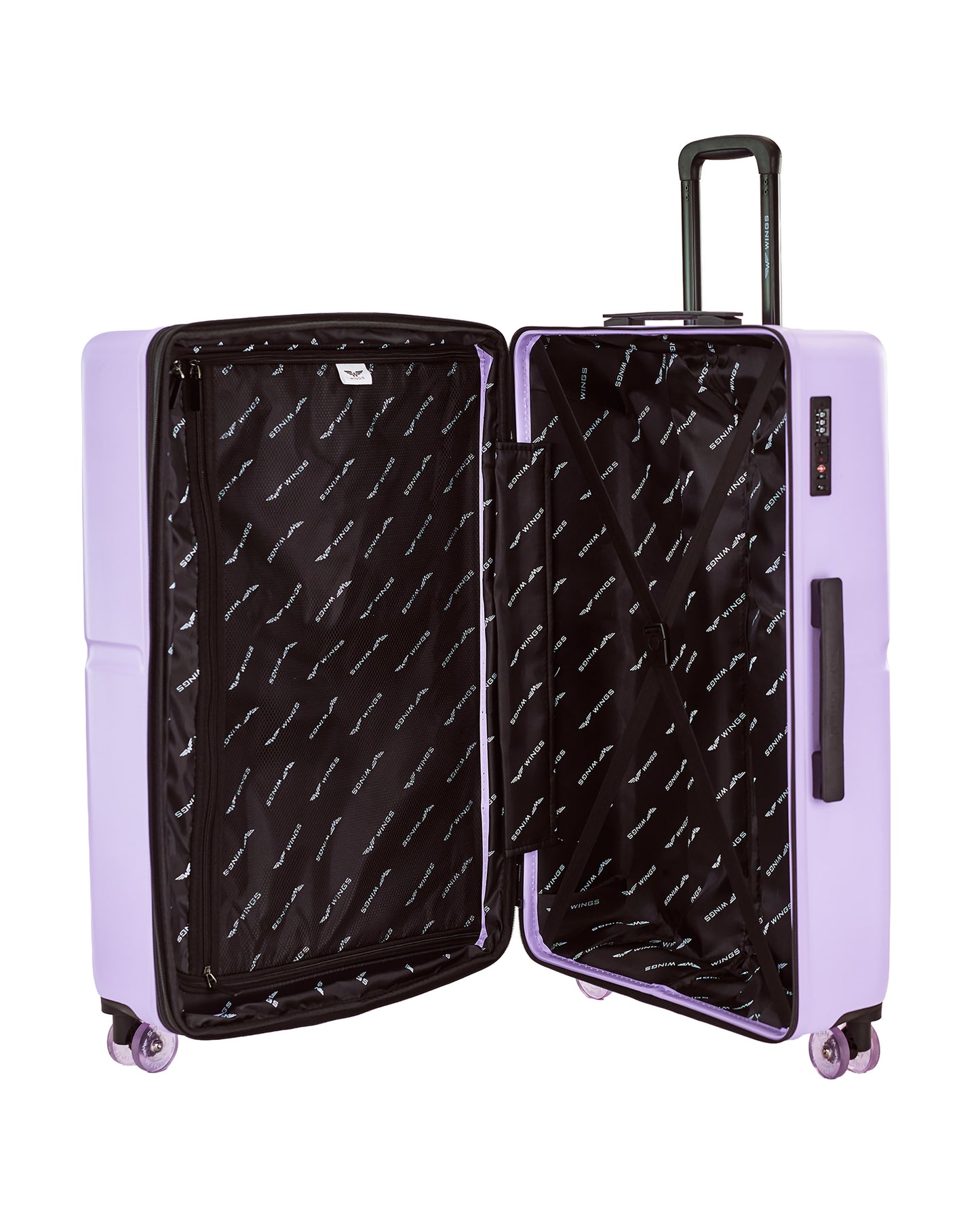 Nagy WINGS MAGPIE bőrönd 28" fehér-lila