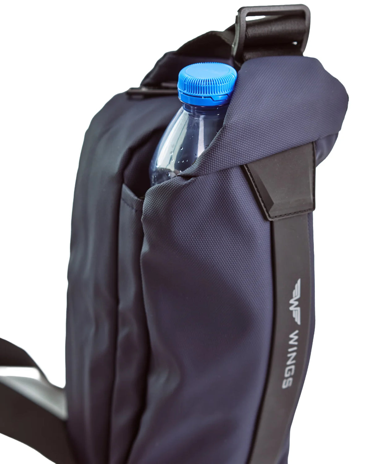 Reise-Hüfttasche VIREO WINGS, funktionale Hüfttasche mit Flaschenfach, BLUE