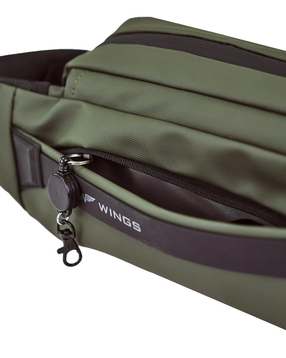 VIREO WINGS-taske til rejser, funktionel taljetaske med lomme til flaske GREEN