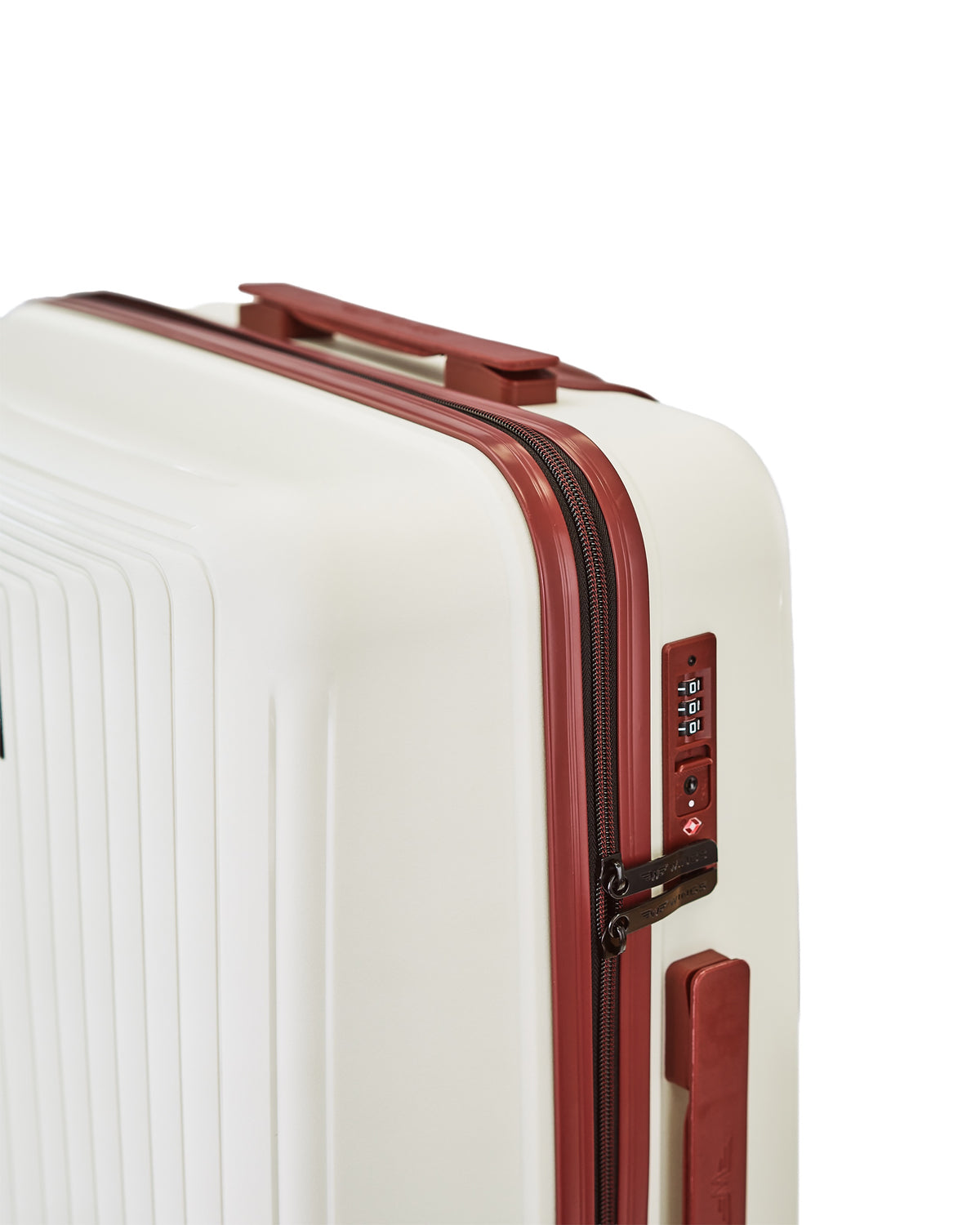WINGS PUFFIN 20" OFF WHITE + BURGUNDY CABIN SUITCASE