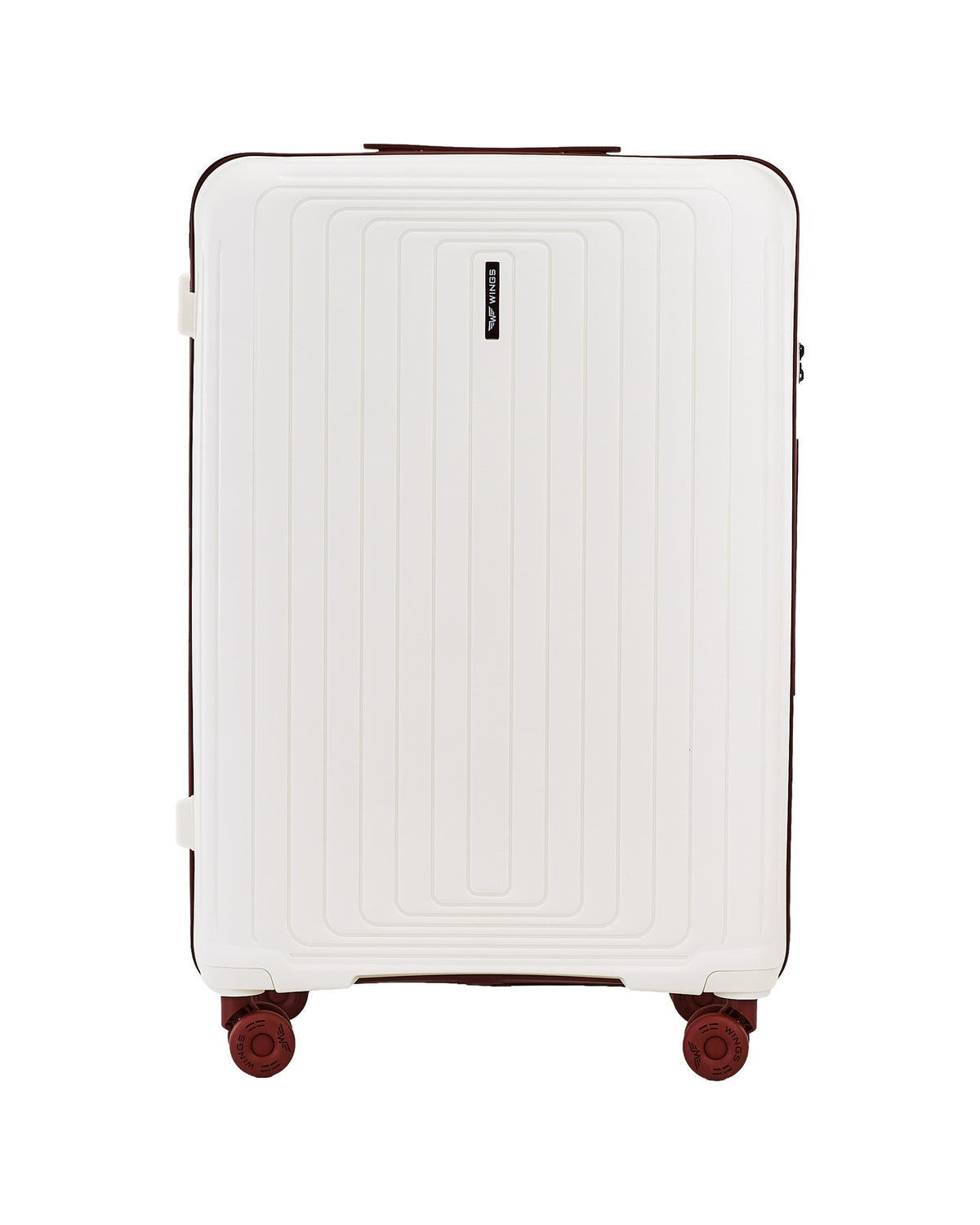 LARGE WINGS PUFFIN 28" SUITCASE OFF WHITE + BURGUNDY