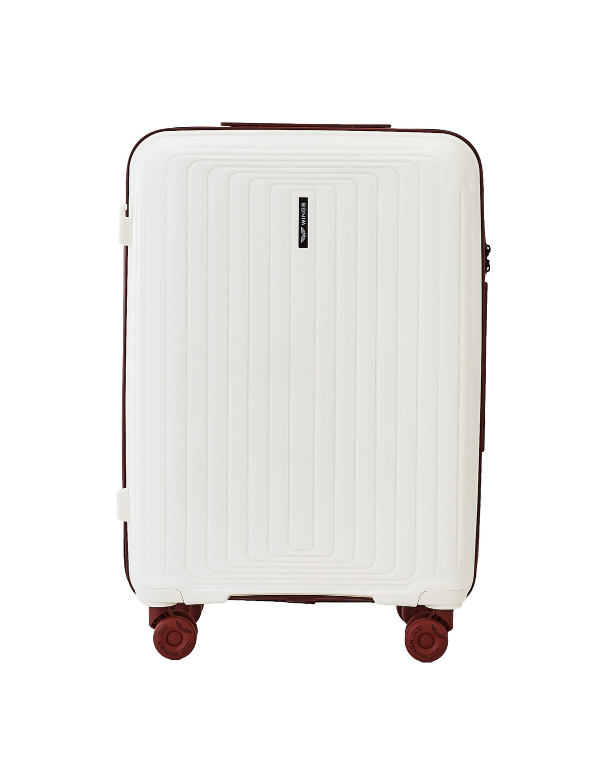 Medium WINGS PUFFIN 24" Suitcase OFF WHITE + BURGUNDY