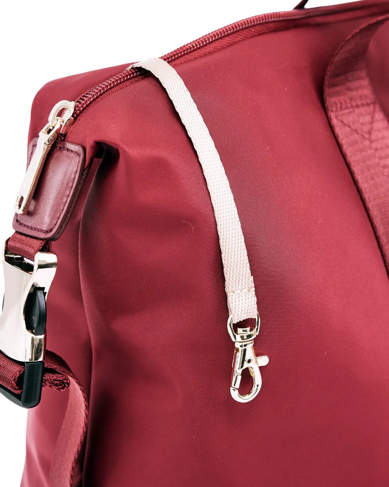 Duża torba damska ROSELLA z funkcją poszerzania DARK RED ROSELLA COLLECTION