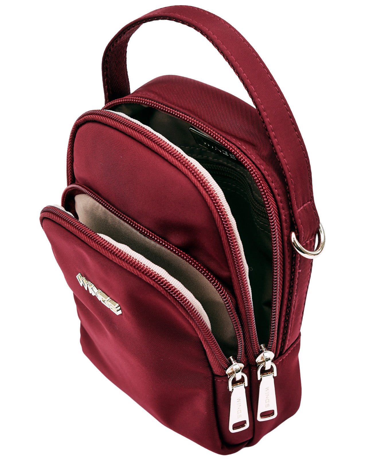 Malá crossbody taška ROSELLA TMAVOČERVENÁ