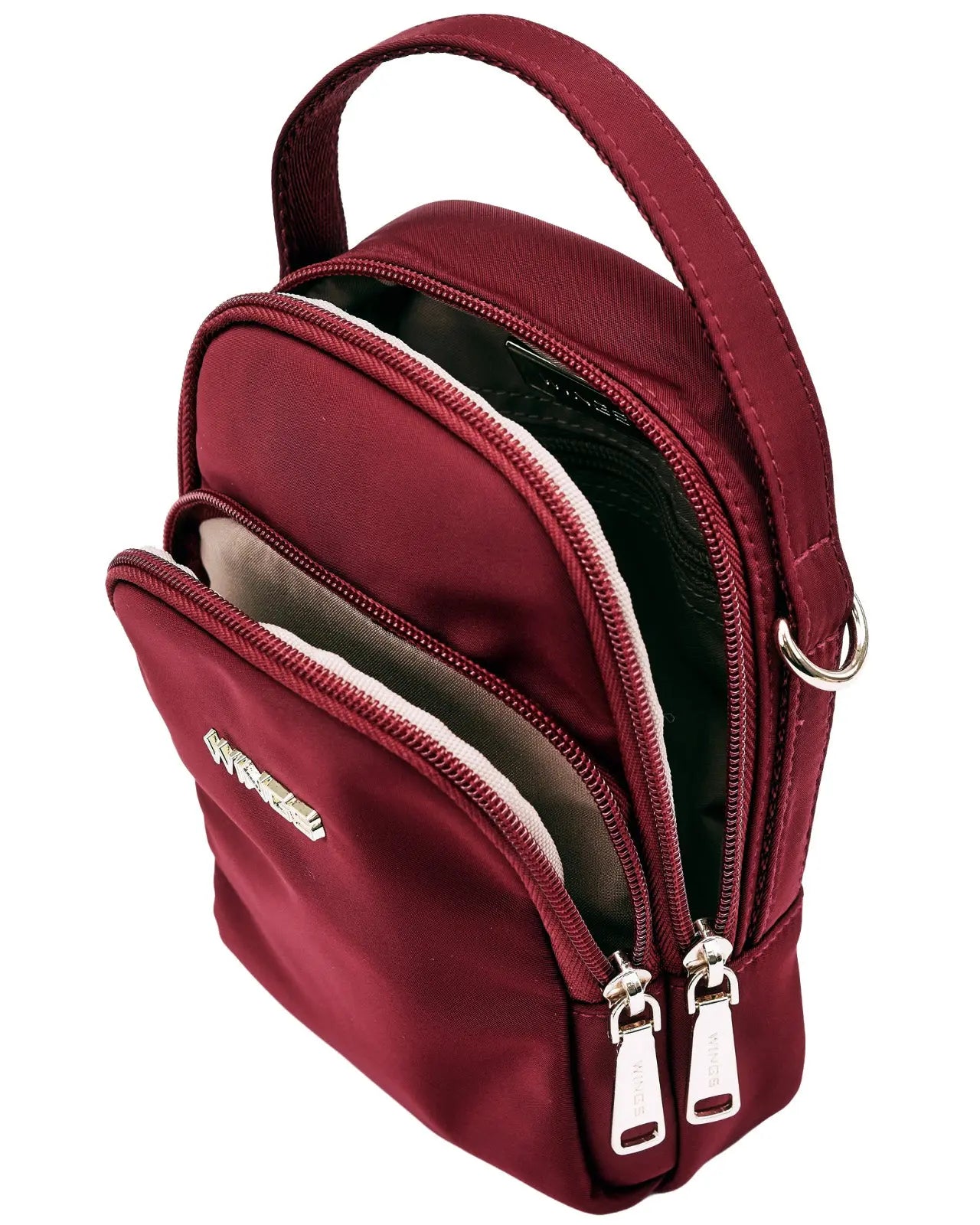 Mała torba crossbody ROSELLA DARK RED ROSELLA COLLECTION