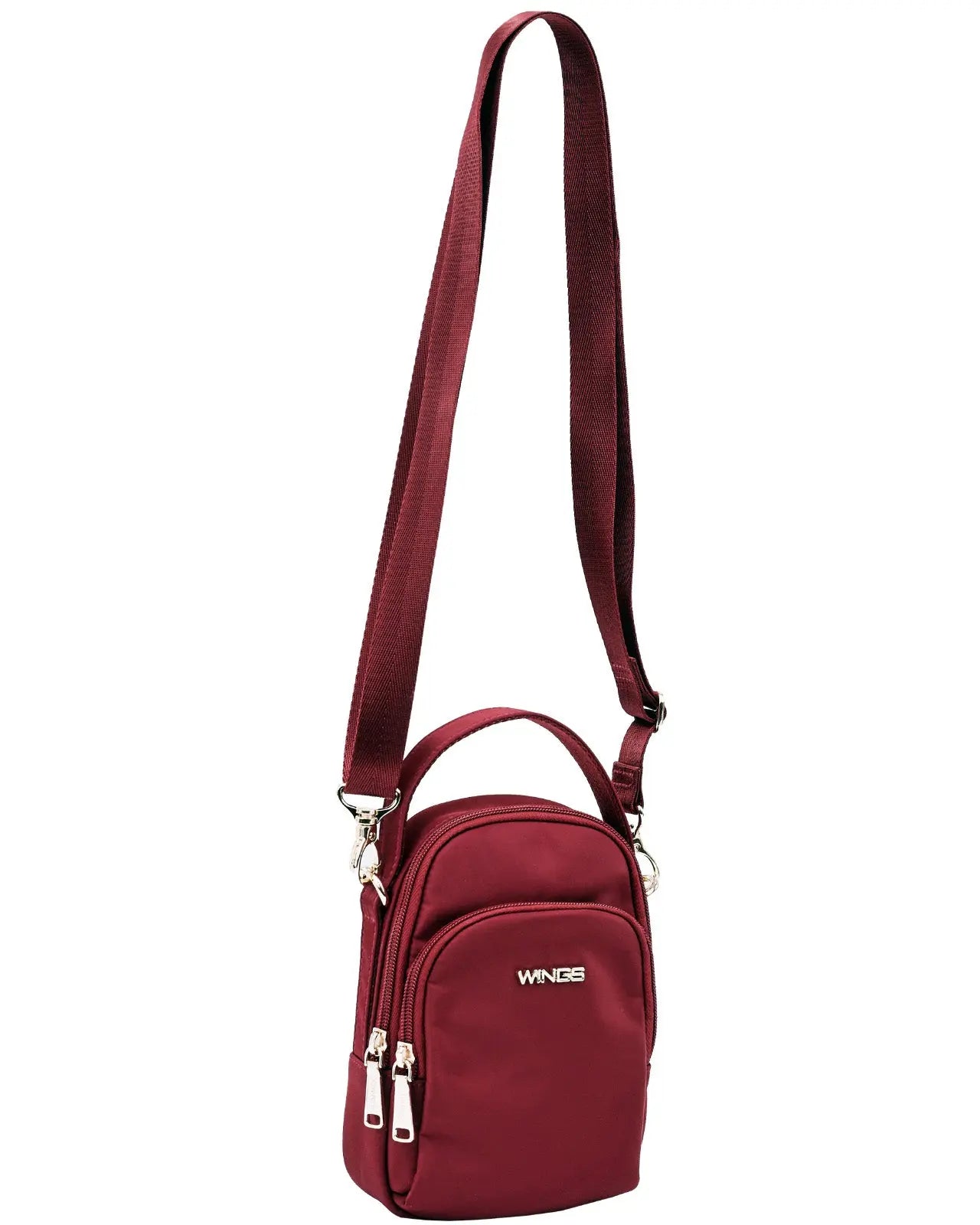 Mała torba crossbody ROSELLA DARK RED ROSELLA COLLECTION
