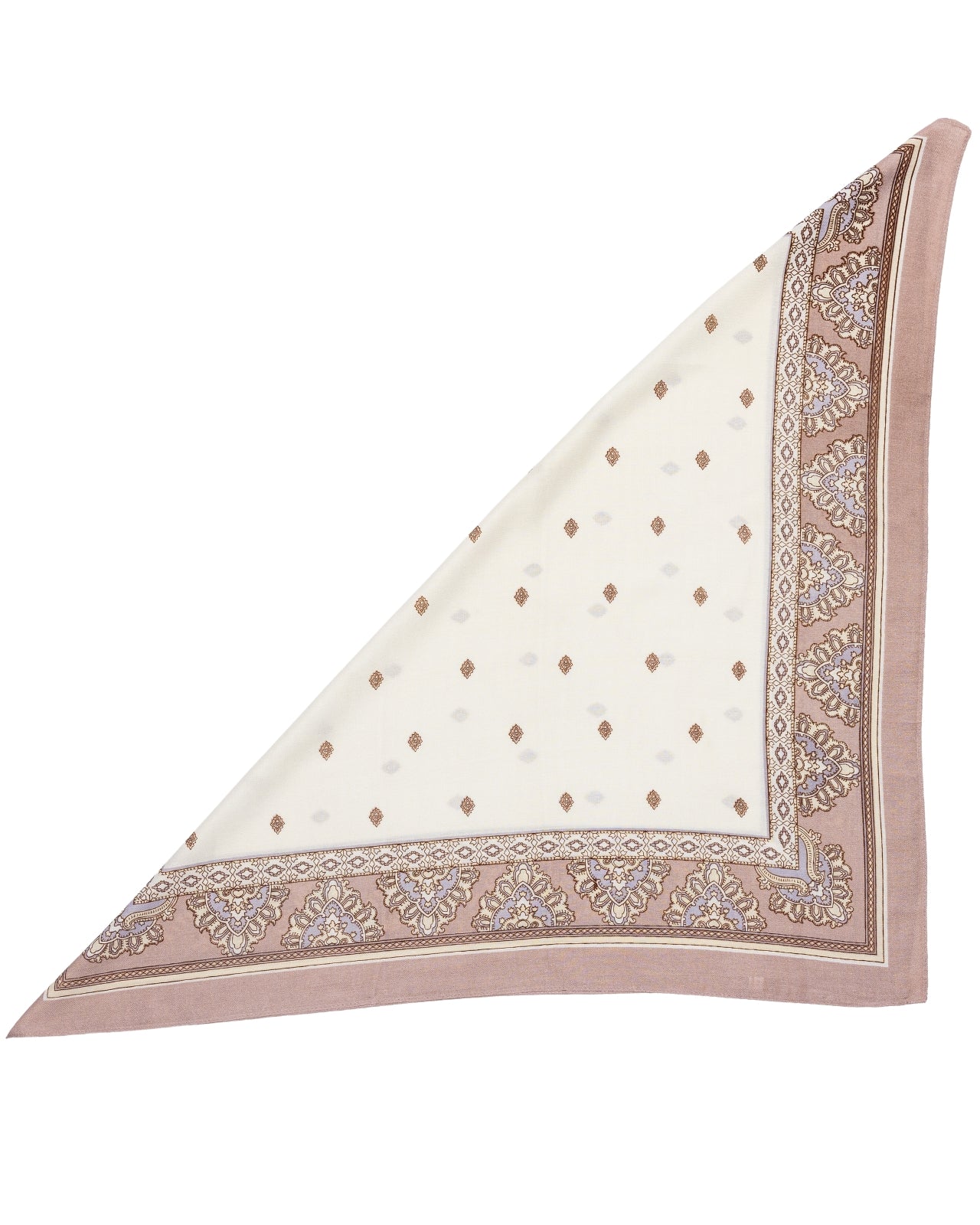 Dámský šátek WINGS béžový 90x90 cm elegantní orientální motiv