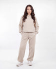 Komplet dresowy WINGS UNLEASH damski oversize bawełna BEIGE WINGS UNLEASH