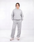 Komplet dresowy WINGS UNLEASH damski oversize bawełna GREY WINGS UNLEASH