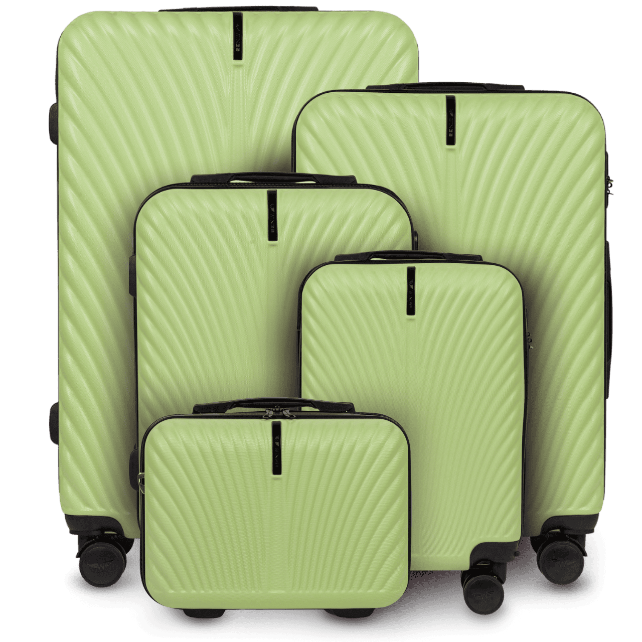 Komplet 5 WALIZEK Wings SWAN PISTACHIO SWAN COLLECTION