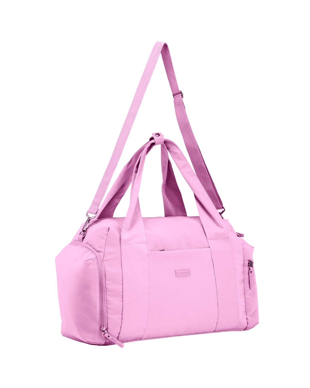 WINGS SOLENNE sports bag with shoe pocket and suitcase strap PINK