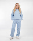 WINGS UNLEASH women's oversized cotton tracksuit set PASTEL BLUE