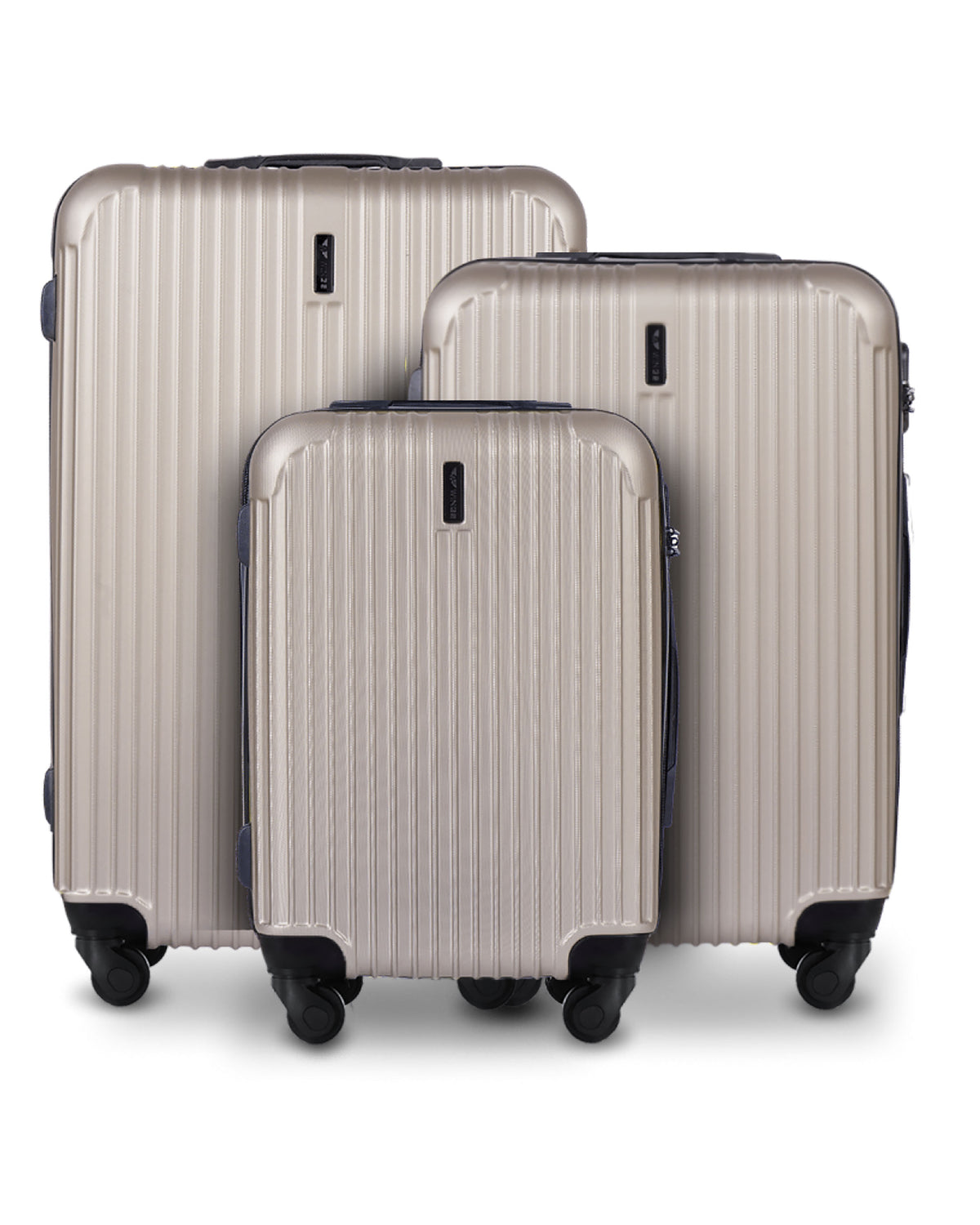 SET OF 3 WINGS EGRET 2.0 CHAMPAGNE SUITCASES