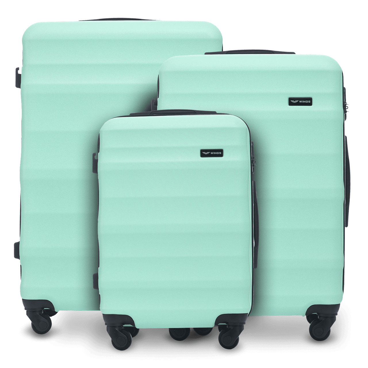 Komplet 3 WALIZEK Wings ABS+ VULTURE Light Green VULTURE COLLECTION