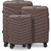 Set of 3 Wings PHOENIX 2.0 polypropylene suitcases BROWN