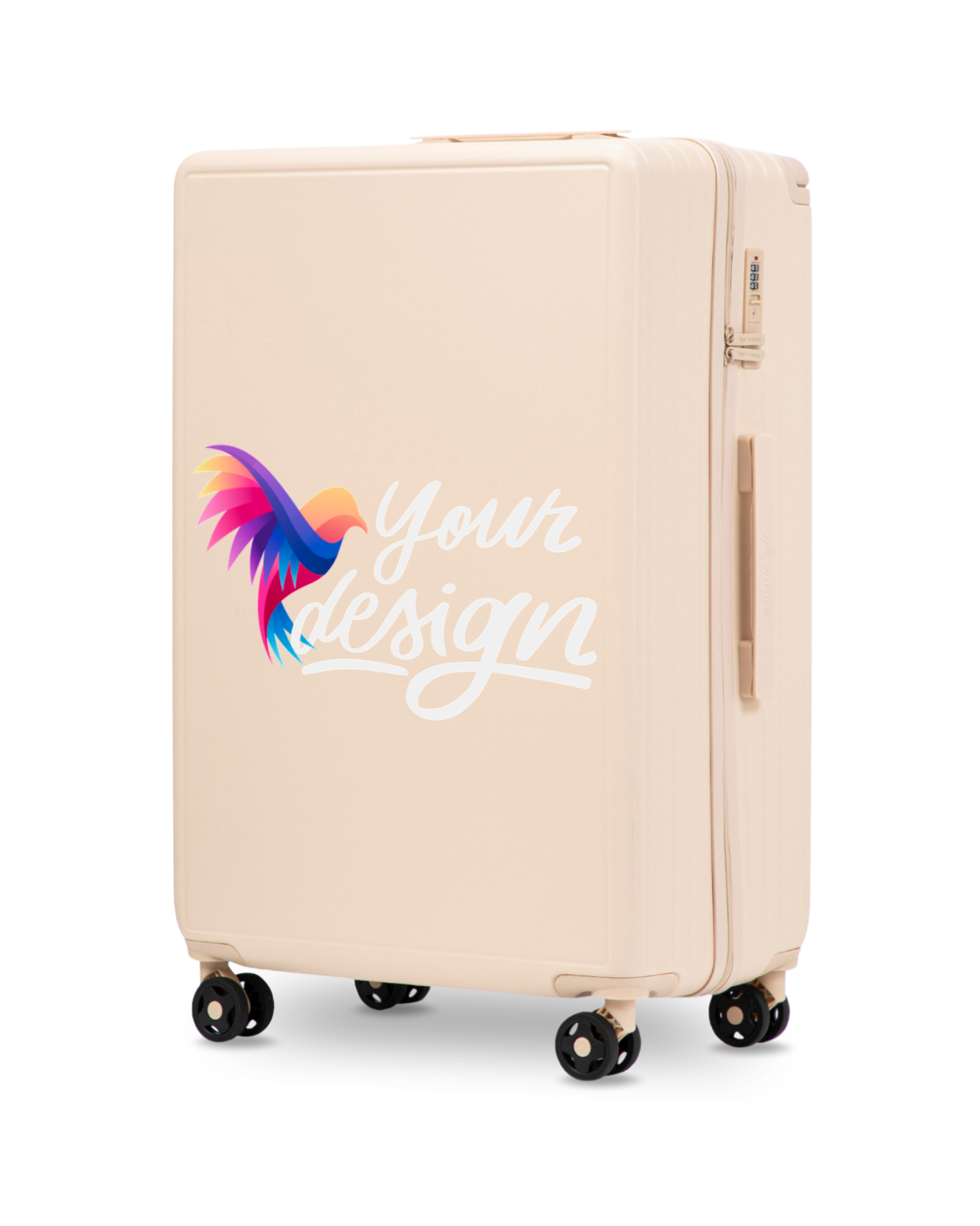 Velký kufr Wings PERSONALIZED ABS+ 28" DIRTY WHITE