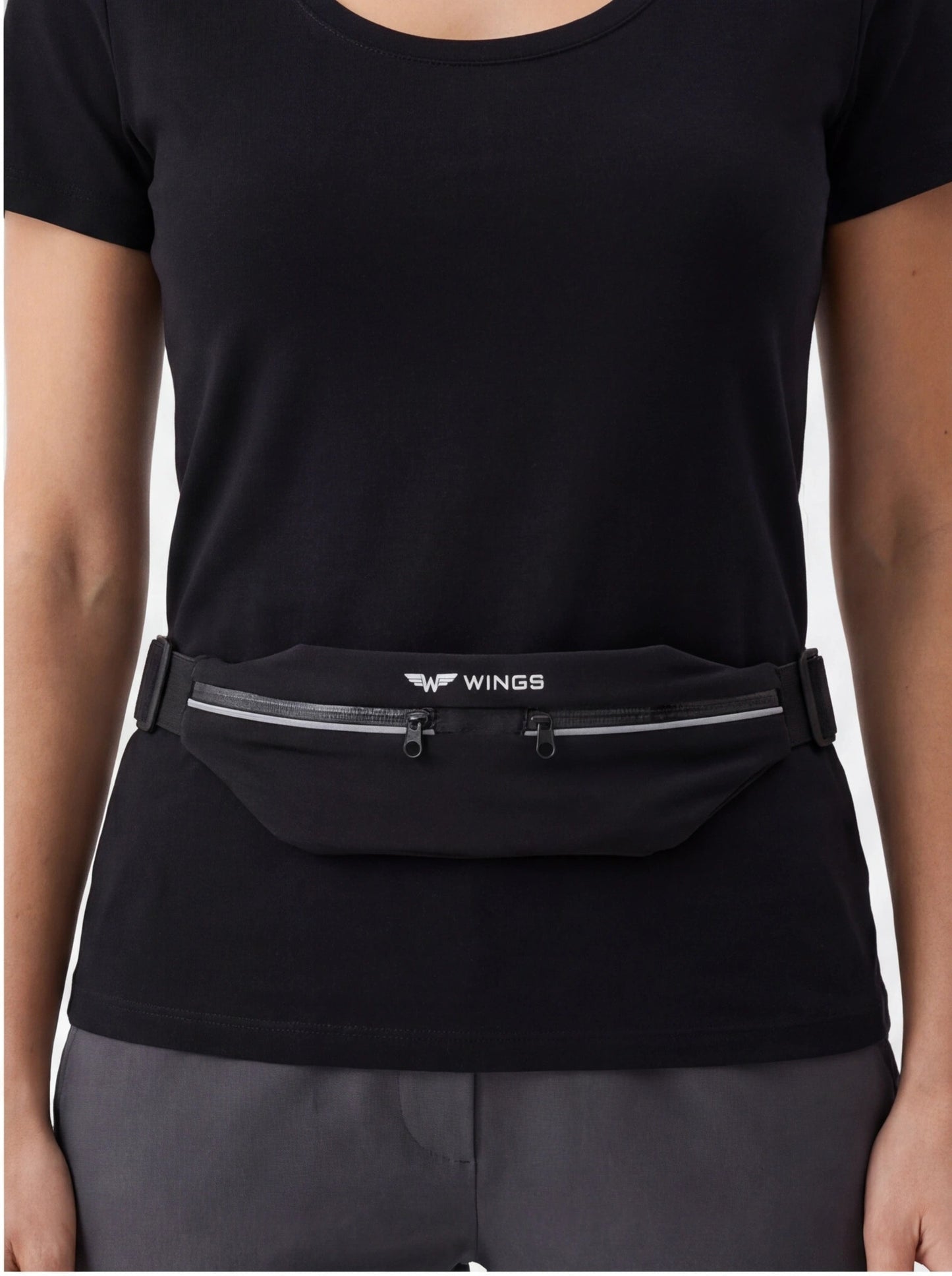 Ukryta nerka WINGS z elastycznym paskiem BLACK TRAVEL MUST HAVE