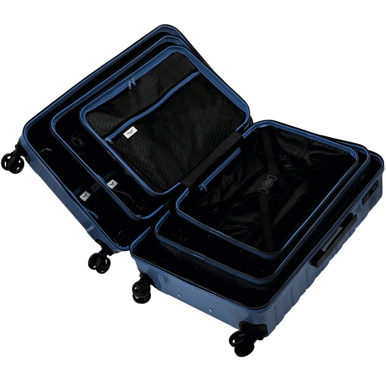Zestaw 4 walizek Wings CRAKE S/M/L + Kuferek MIDDLE BLUE CRAKE COLLECTION