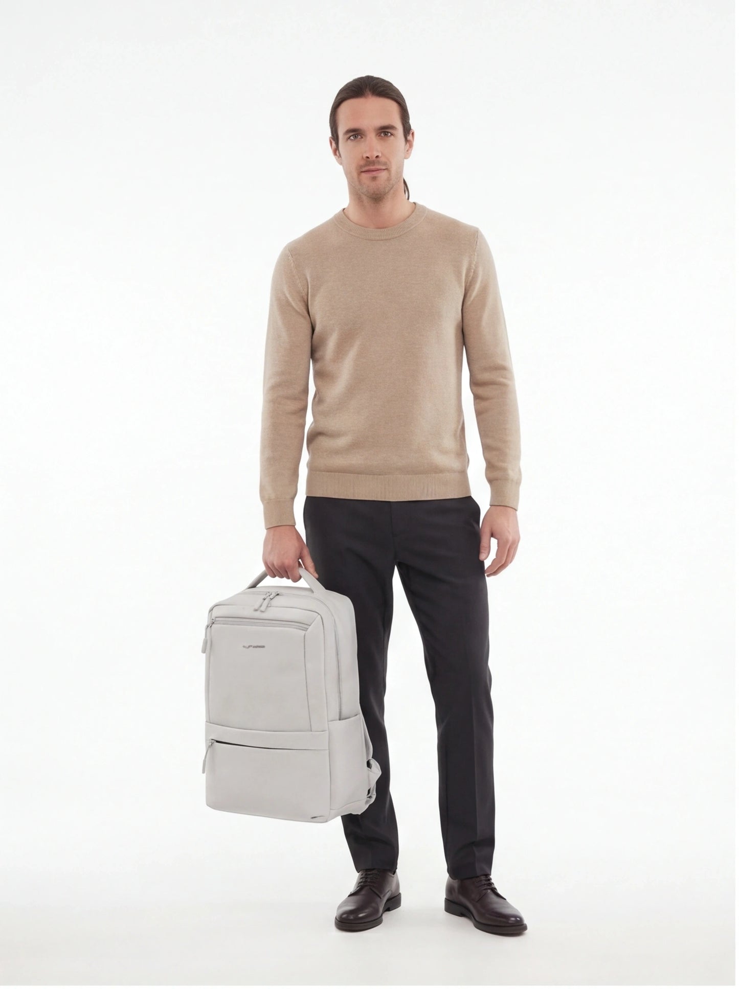 WINGS CBP003 handbagagerugzak met laptopvak en rugventilatiesysteem, grijs