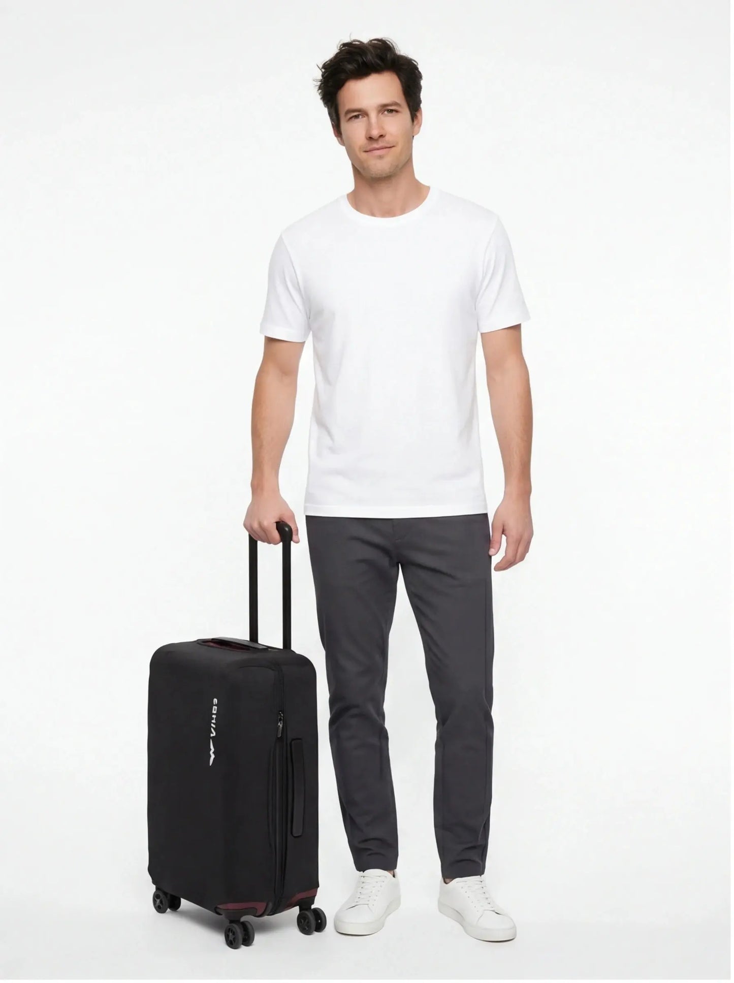 Pokrowiec na średnią walizkę 24" Wings BLACK TRAVEL MUST HAVE