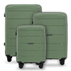 Wings HAWFINCH 3.0 set of 3 polypropylene suitcases BLACKISH GREEN