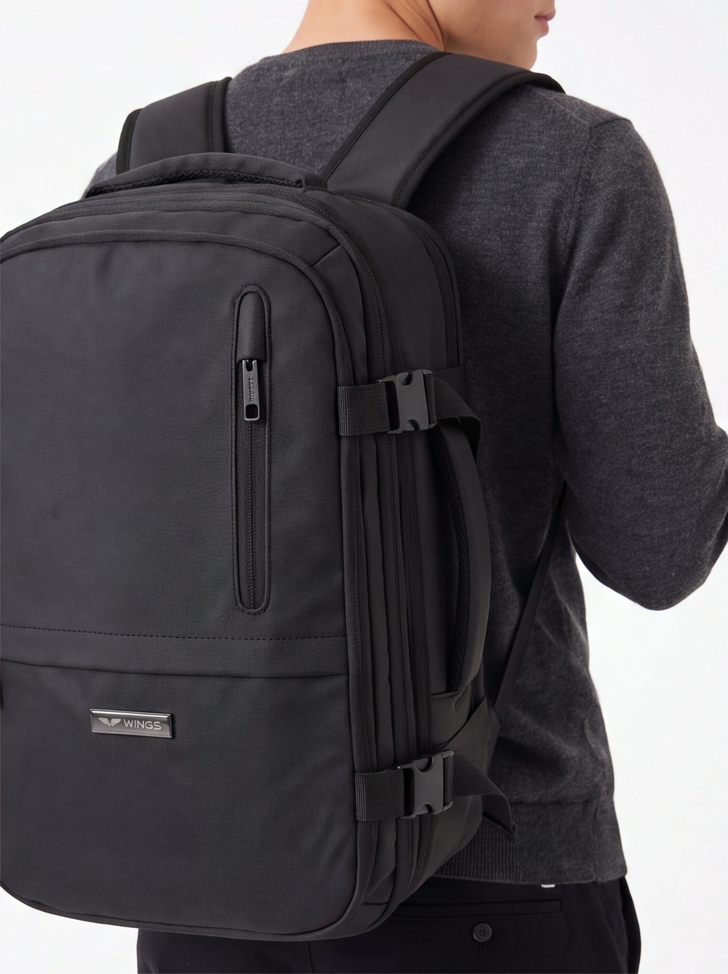 Vakuum-Rucksack COMPRESA mit Pumpe - SCHWARZ