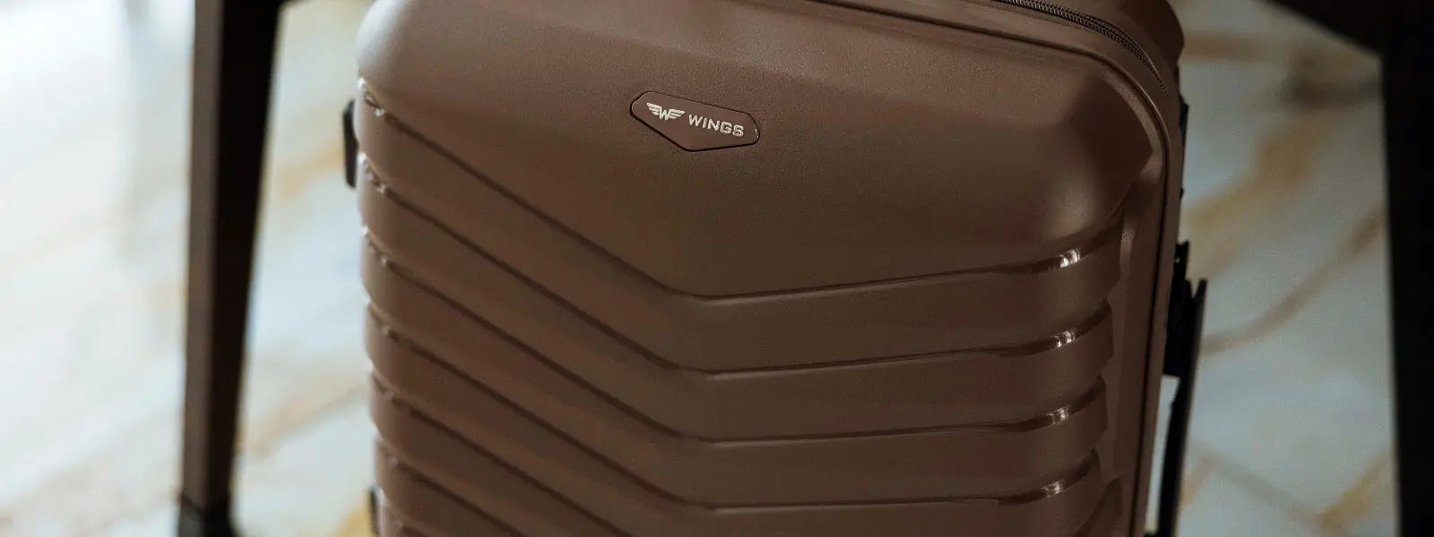 Brown suitcases