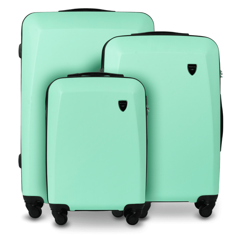 SET OF 3 WINGS PLOVER SUITCASES LIGHT GREEN