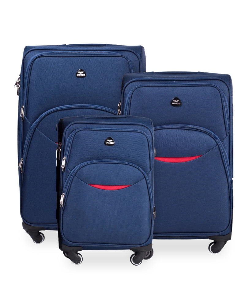 Set van 3 koffers Wings EAGLE 1708 BLAUW