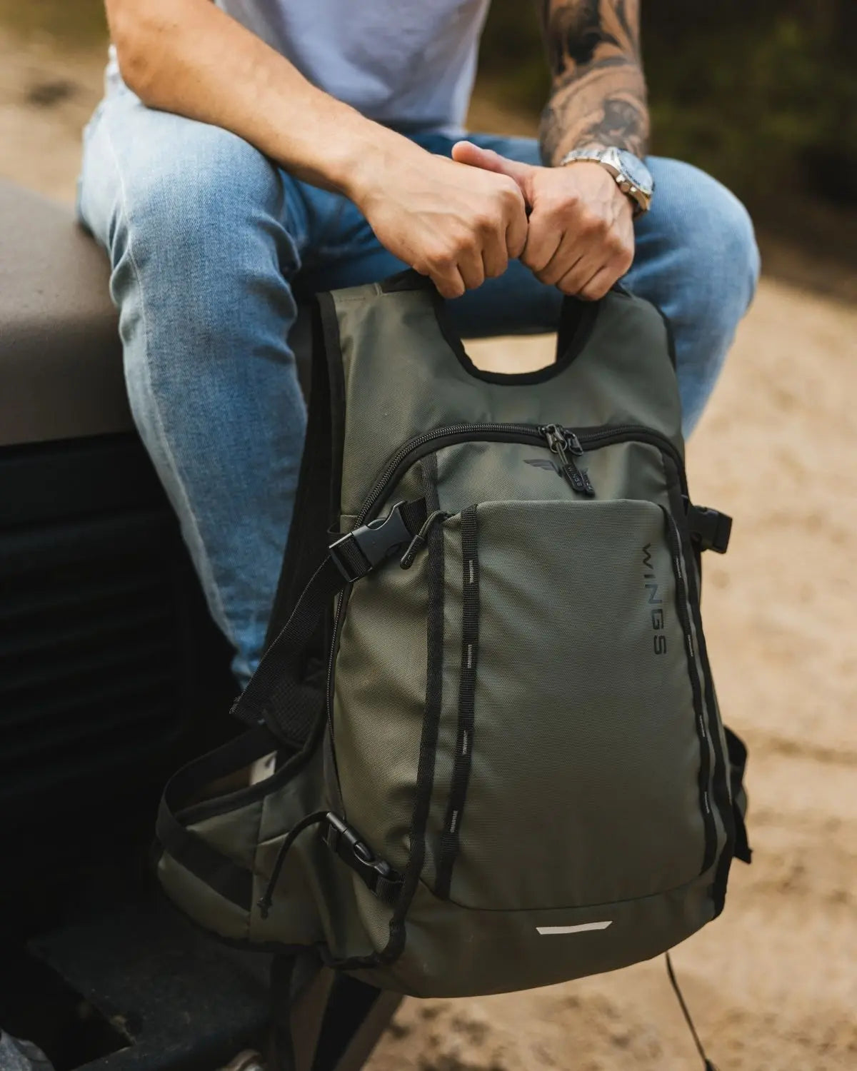 WINGS Plecak podróżny ROOK  dark green ROOK COLLECTION