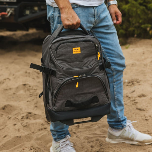 WINGS Batoh s funkciou tašky na kolieskach TURNSTONE 1816 tmavosivý