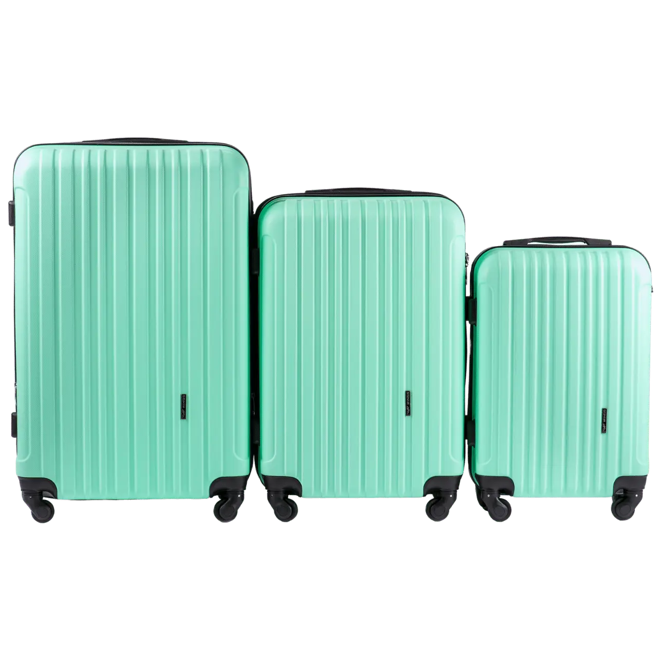 ZESTAW 3 WALIZEK WINGS FLAMINGO LIGHT GREEN FLAMINGO COLLECTION