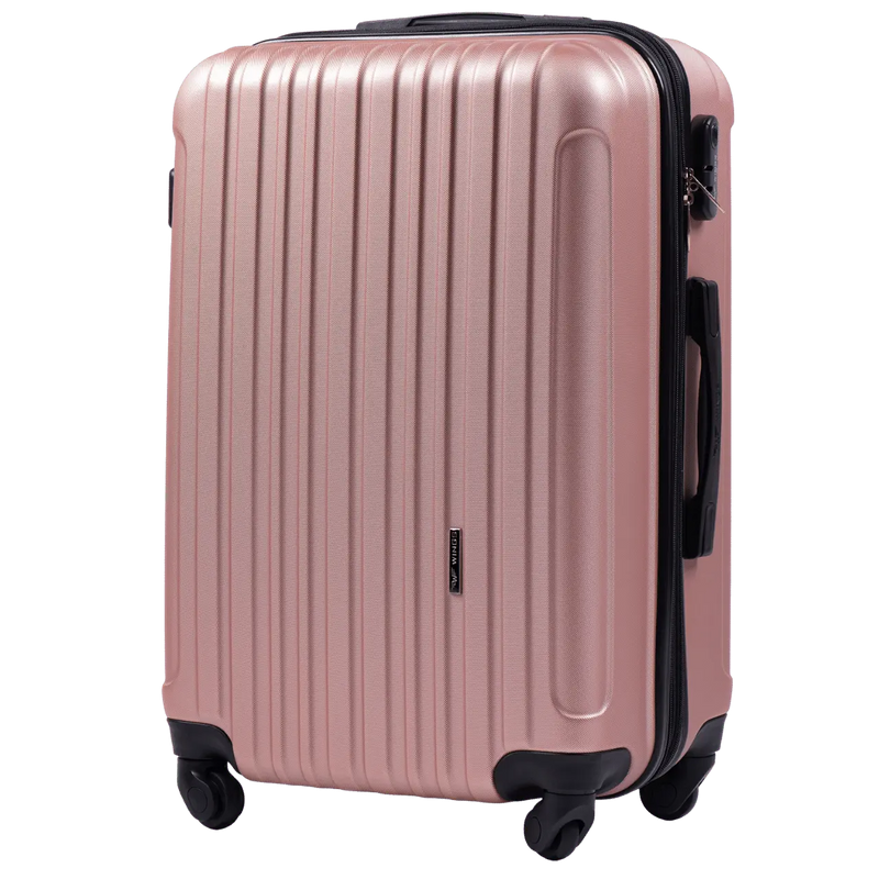 SET OF 3 WINGS FLAMINGO ROSE GOLD SUITCASES