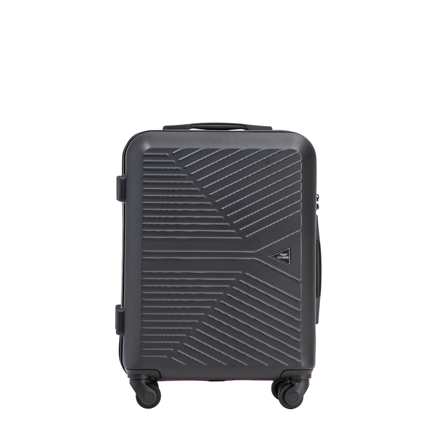 WINGS Merlin-kofferset, 3 stuks, van 100% polycarbonaat, ZWART