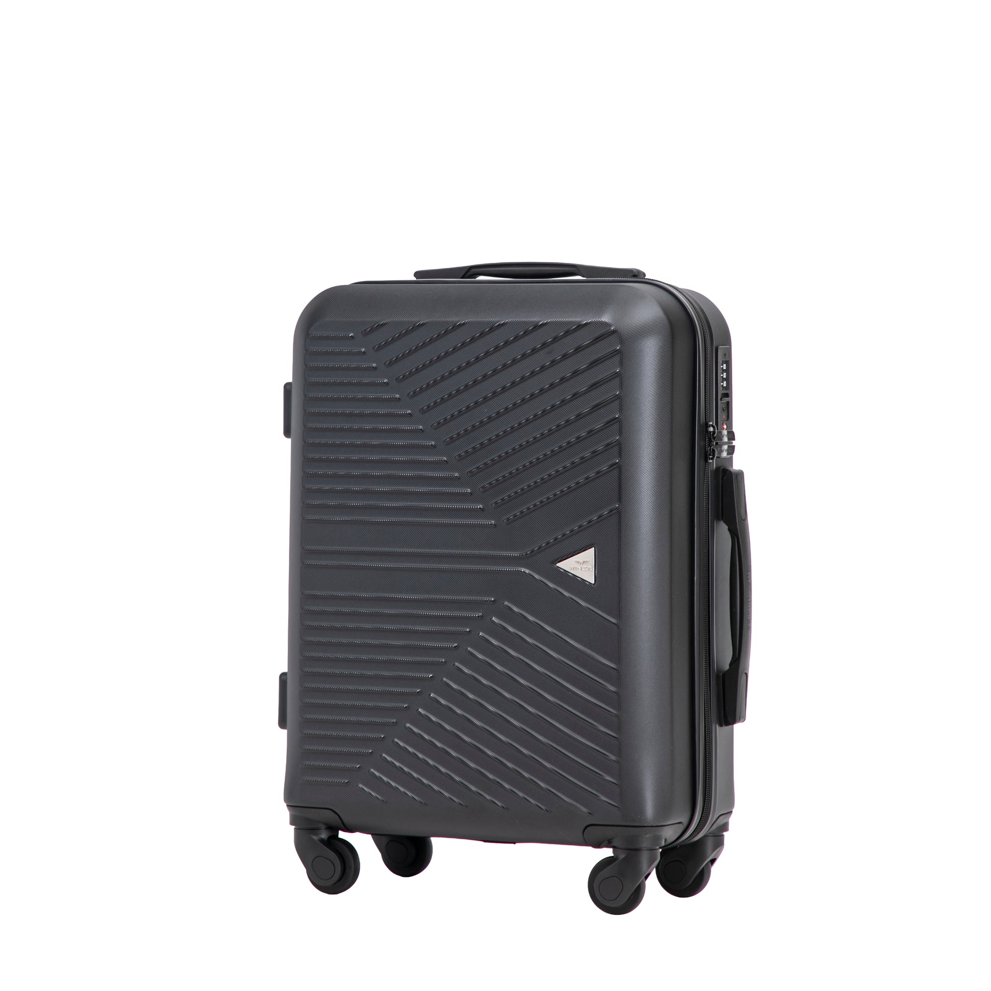 WINGS Merlin-kofferset, 3 stuks, van 100% polycarbonaat, ZWART
