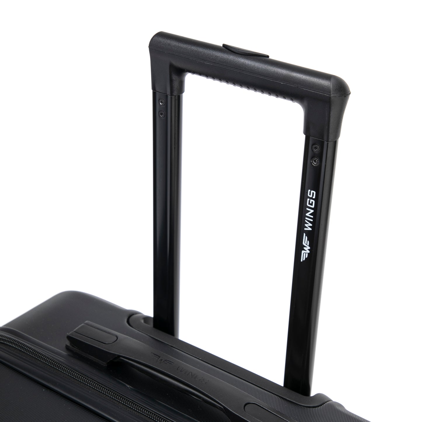 WINGS Merlin-kofferset, 3 stuks, van 100% polycarbonaat, ZWART