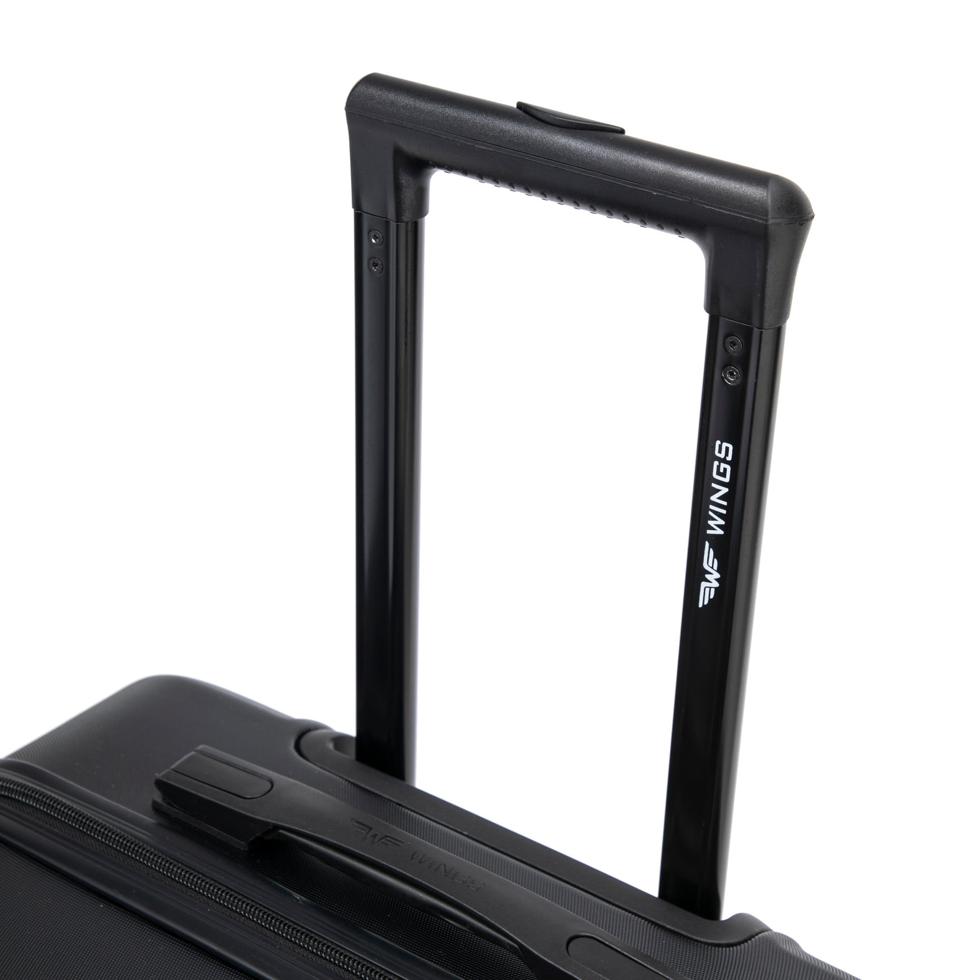 WINGS Merlin-kofferset, 3 stuks, van 100% polycarbonaat, ZWART