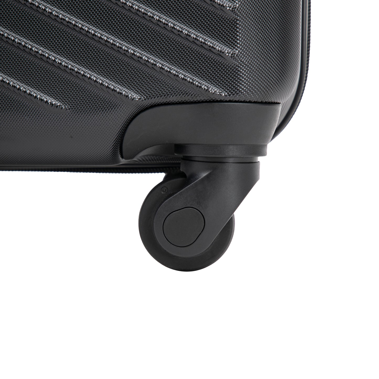 WINGS Merlin-kofferset, 3 stuks, van 100% polycarbonaat, ZWART
