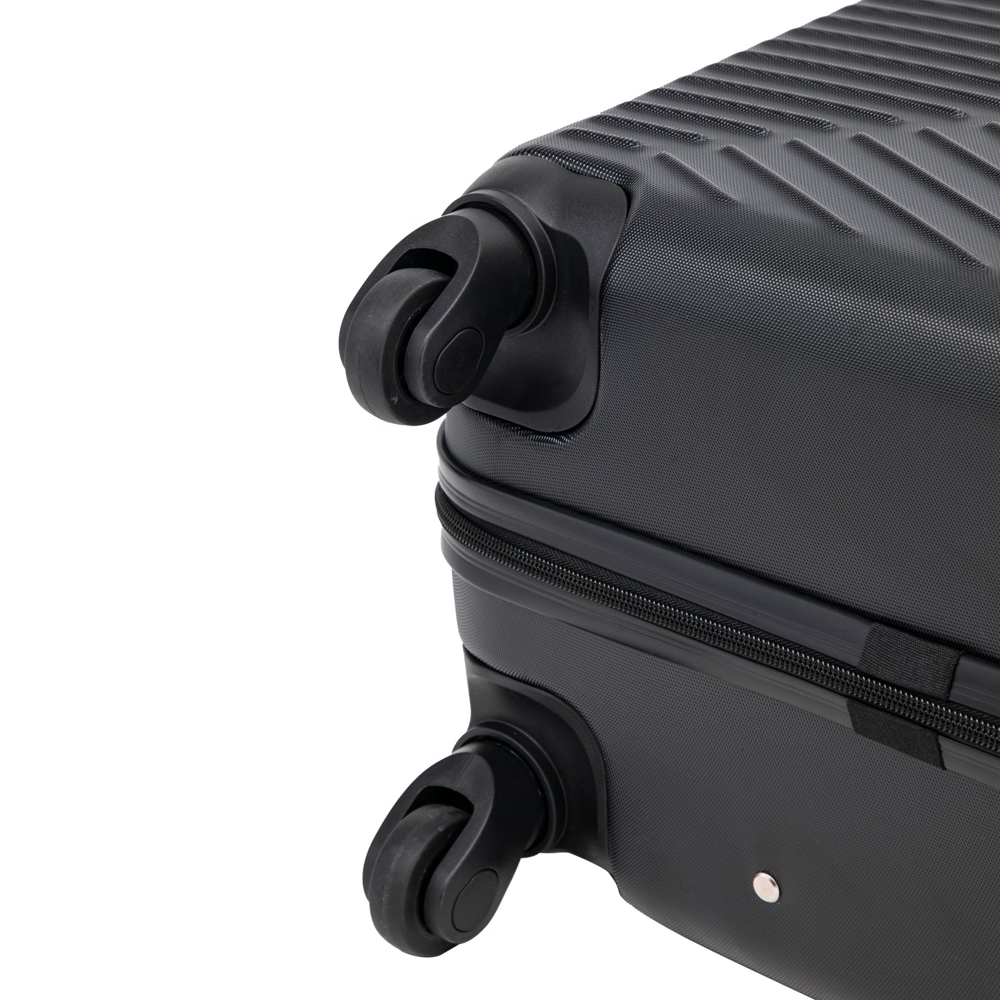 WINGS Merlin-kofferset, 3 stuks, van 100% polycarbonaat, ZWART