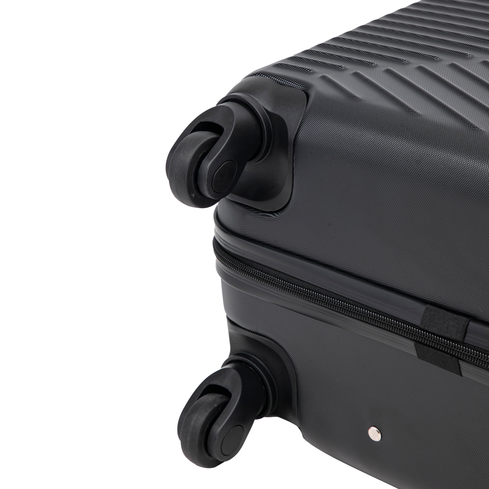 WINGS Merlin-kofferset, 3 stuks, van 100% polycarbonaat, ZWART