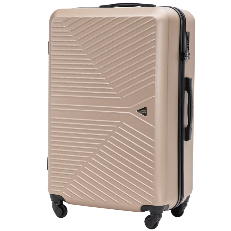 Grote WINGS MERLIN-koffer 28" champagnekleurig