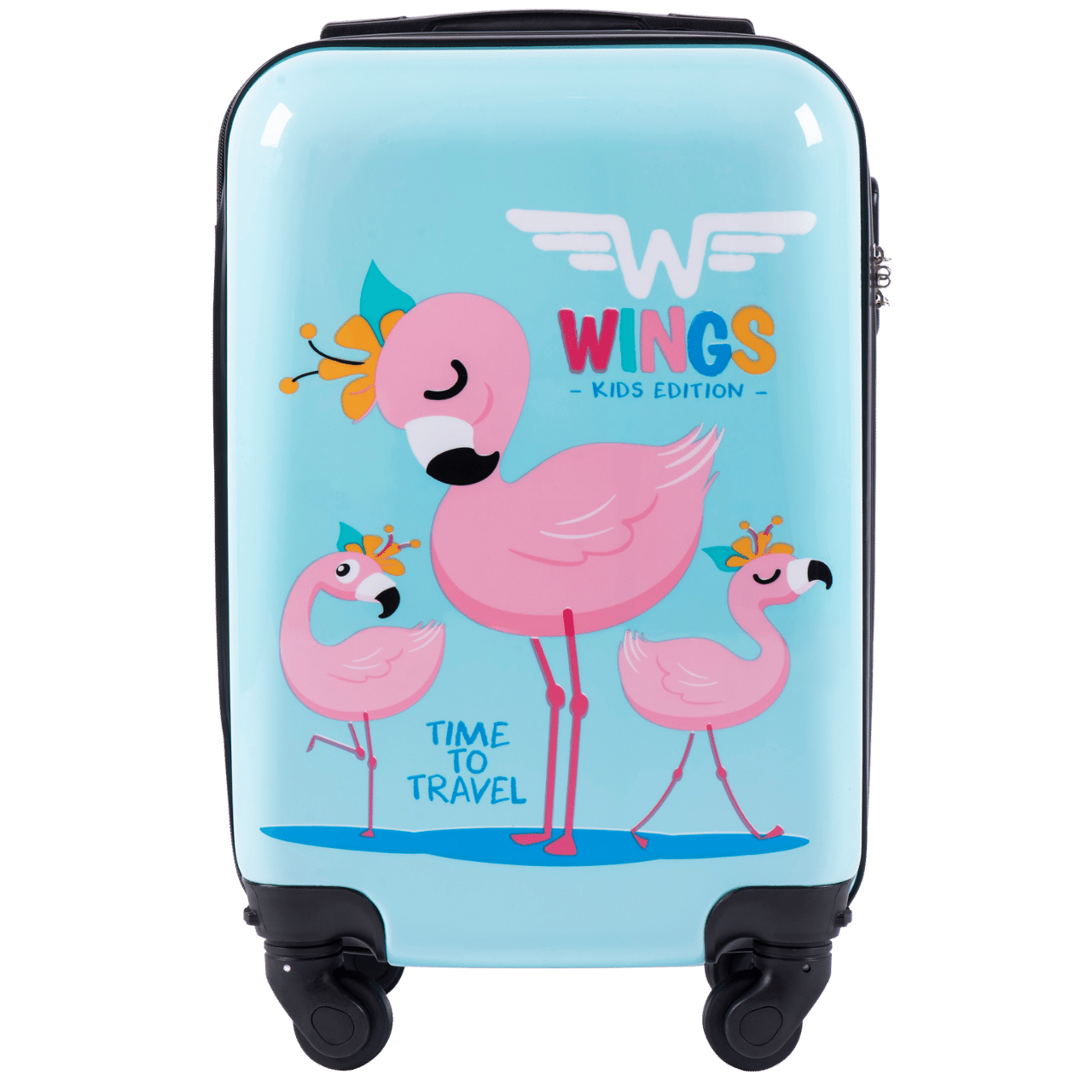 WINGS KIDS Walizka kabinowa twarda Jay Flamingo 18" KIDS COLLECTION