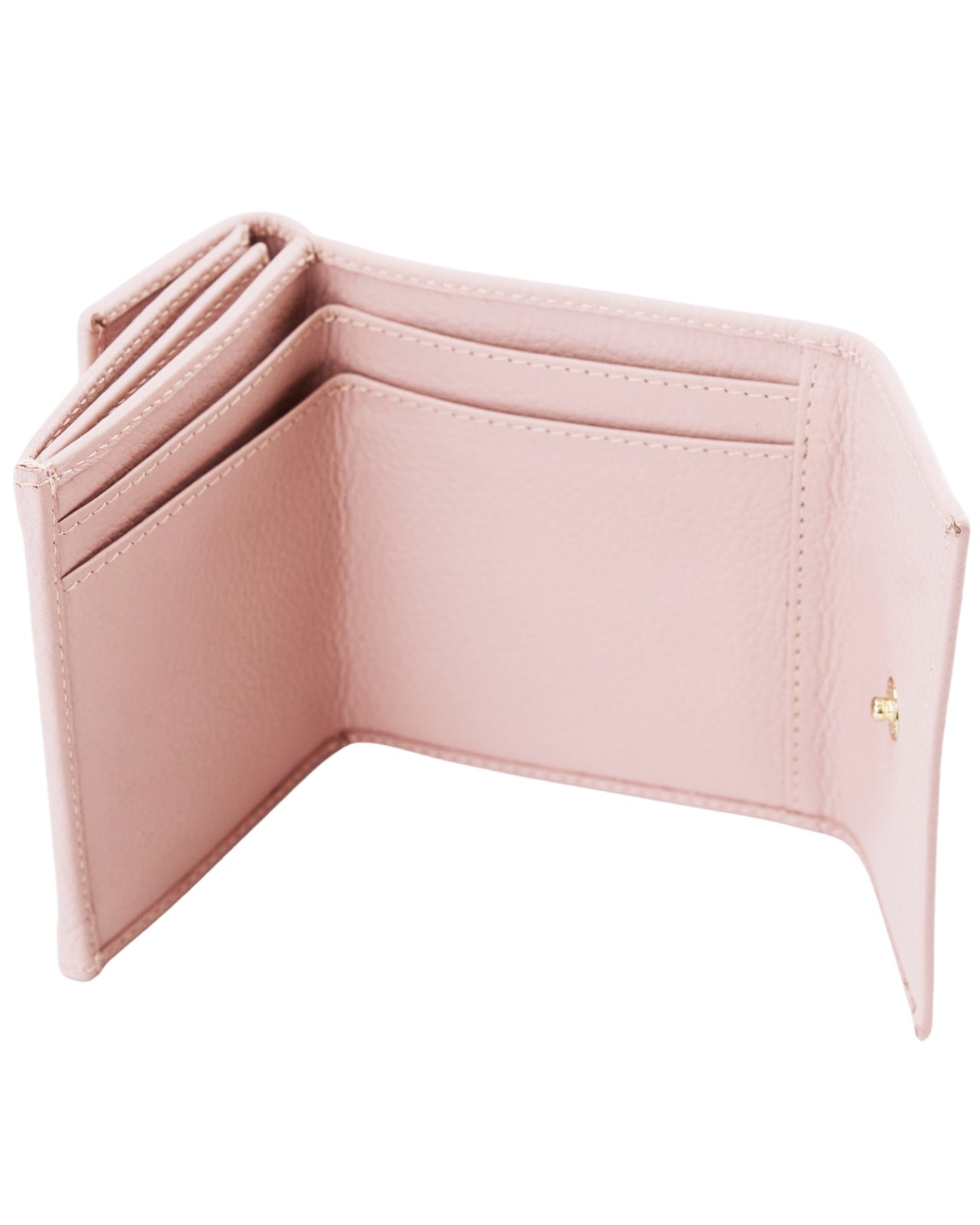 Kompaktowy portfel damski skórzany z ochroną RFID WINGS PINK LEATHER COLLECTION