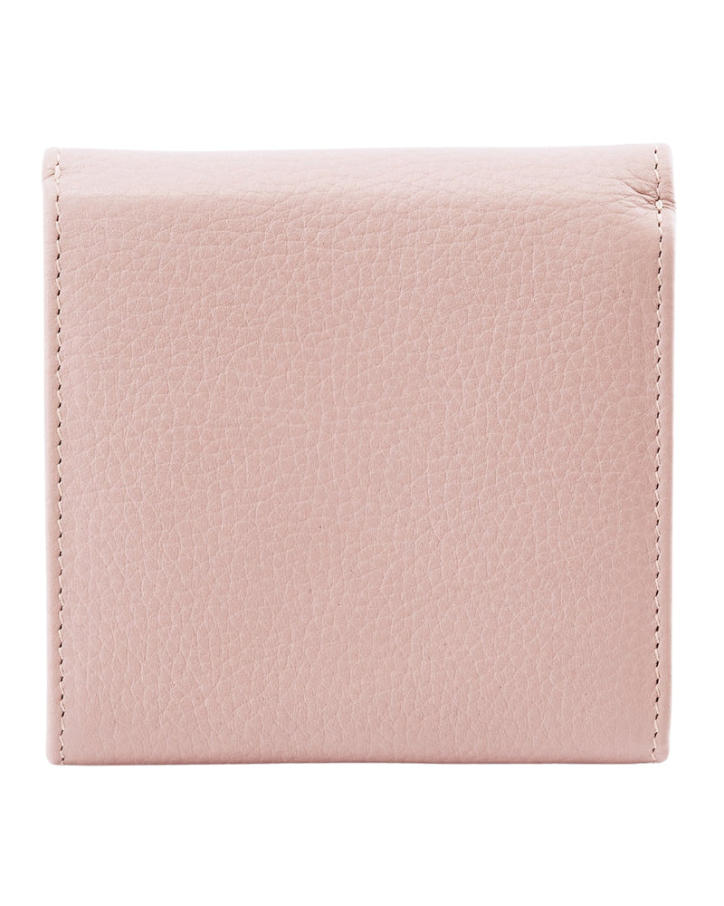 Compact Women's Leather Wallet with RFID Protection WINGS PINK