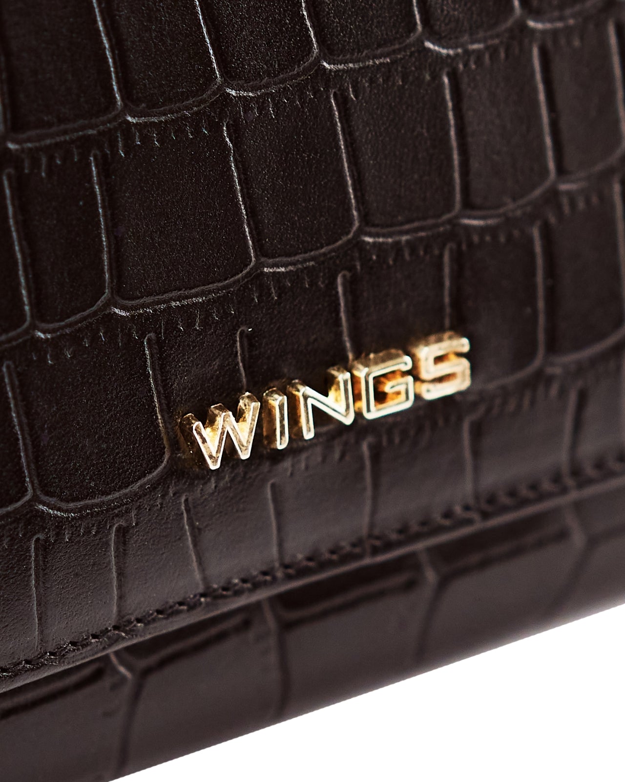 Pojemny portfel damski WINGS skórzany z ochroną RFID COCO BLACK LEATHER COLLECTION