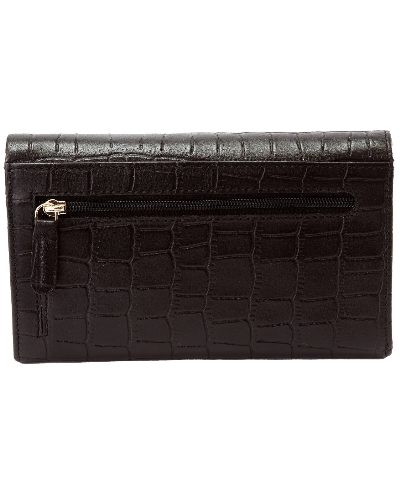 Pojemny portfel damski WINGS skórzany z ochroną RFID COCO BLACK LEATHER COLLECTION