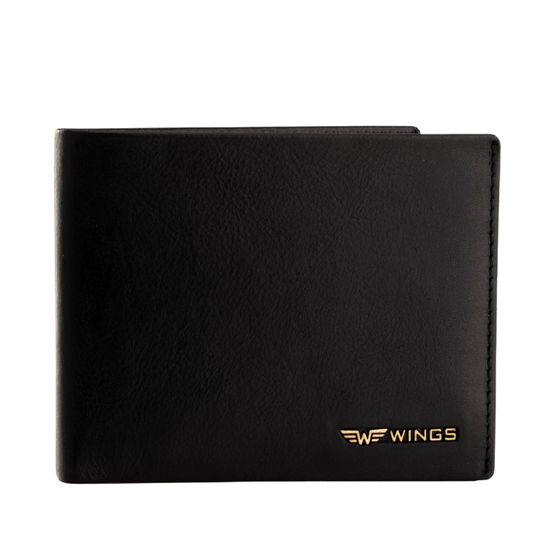 Herrepung WINGS i naturlæder af okse, sort