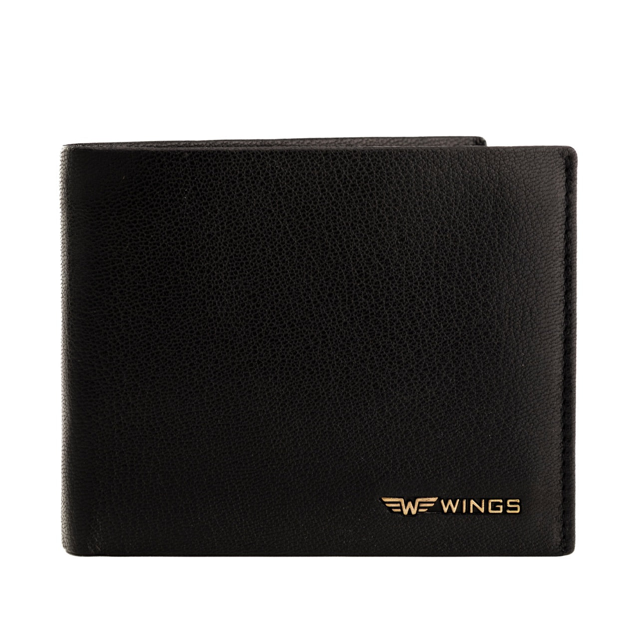 Vyriška WINGS piniginė iš natūralios ožkos odos, juoda