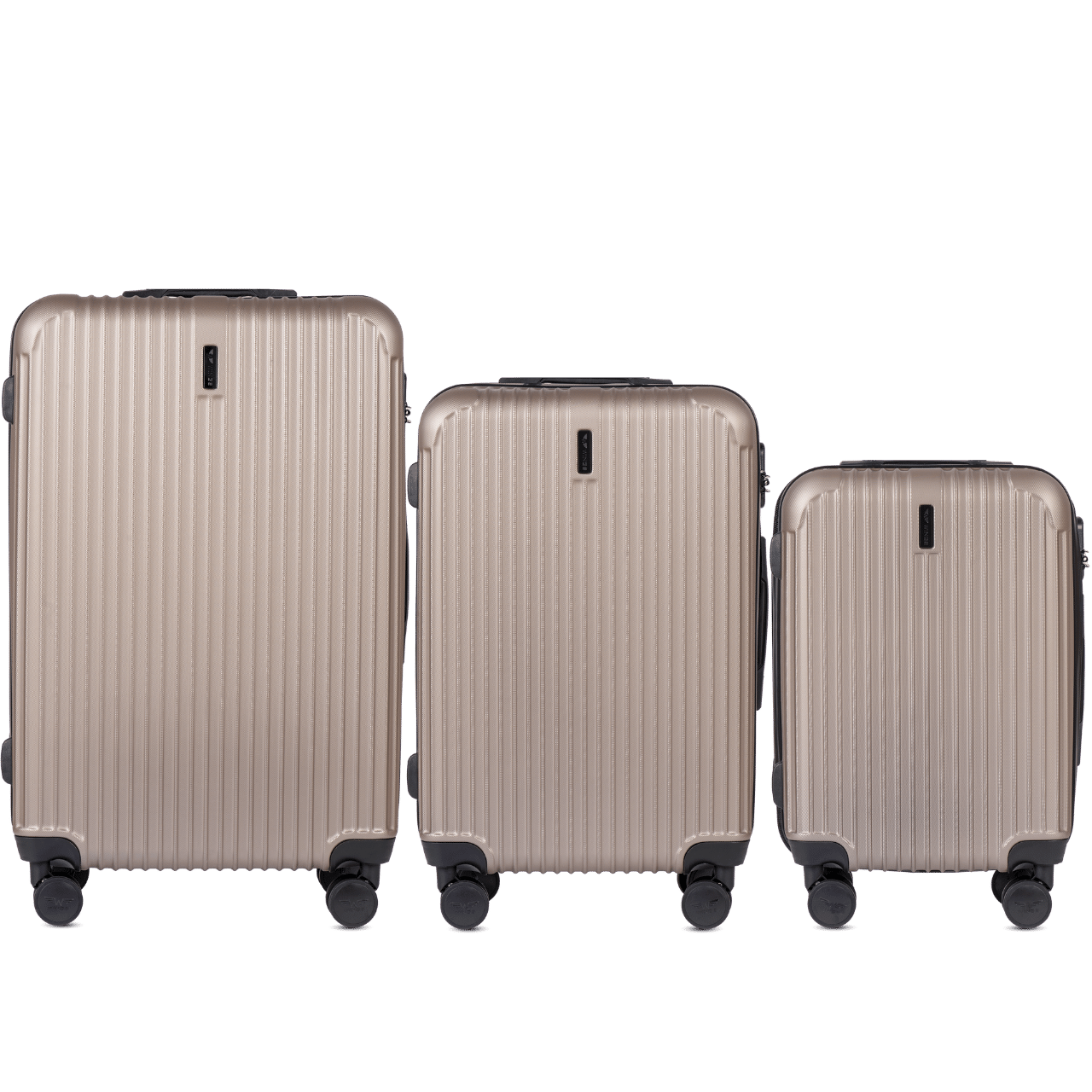 SET OF 3 SUITCASES WINGS EGRET CHAMPAGNE